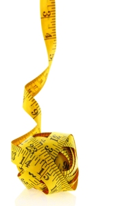 Measuring tape isolated on a white